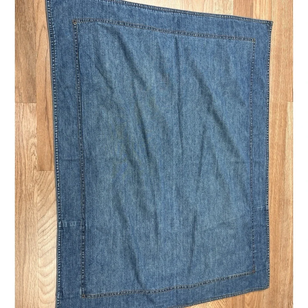 Vintage Eddie Bauer‎ Home Pillow Sham Denim Reversible 100% Cotton